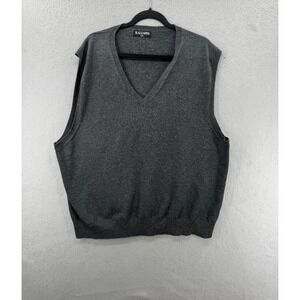Kallspin Sweater Vest Size XXL Gray Wool Blend Soft Lightweight Academia Neutral